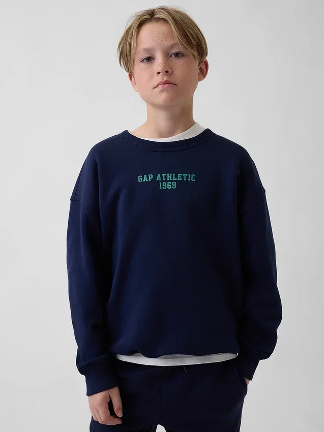 Sudadera infantil holgada con estampado