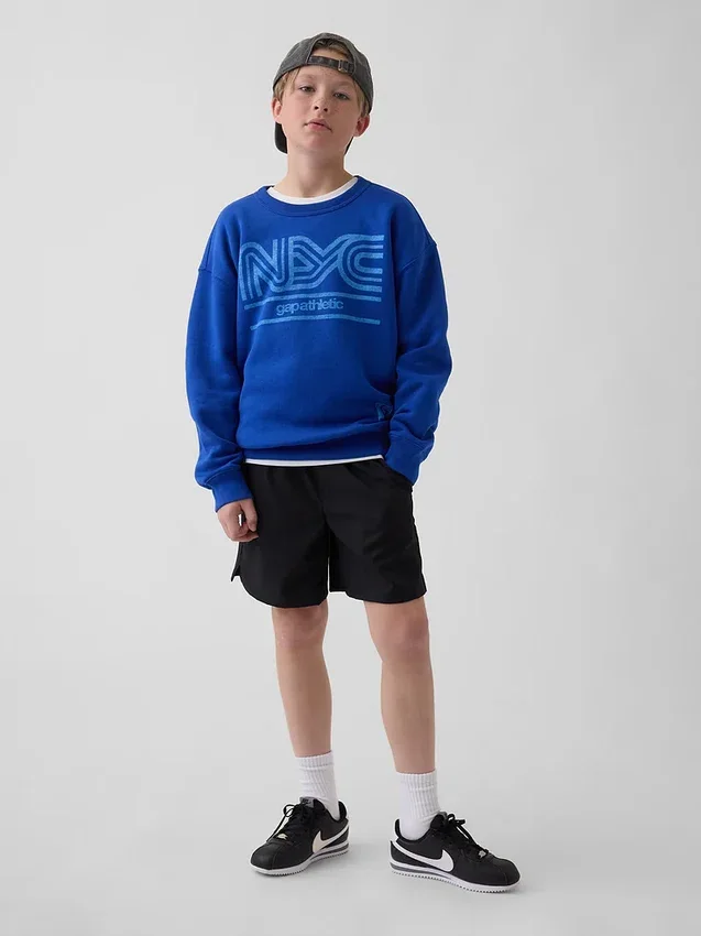 Sudadera infantil holgada con estampado