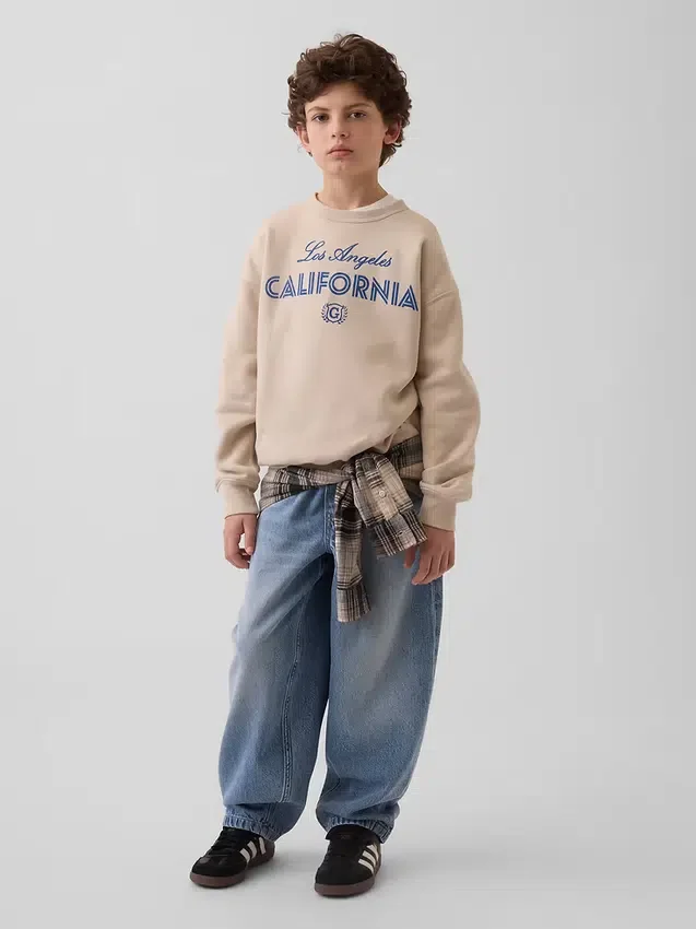 Sudadera infantil holgada con estampado