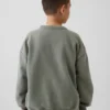 Sudadera infantil Vintagesoft de corte holgado con cuello redondo y bolsillo