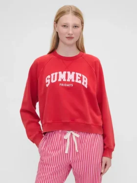Sudadera oversize con logo Raglan de GAP × Summer Fridays