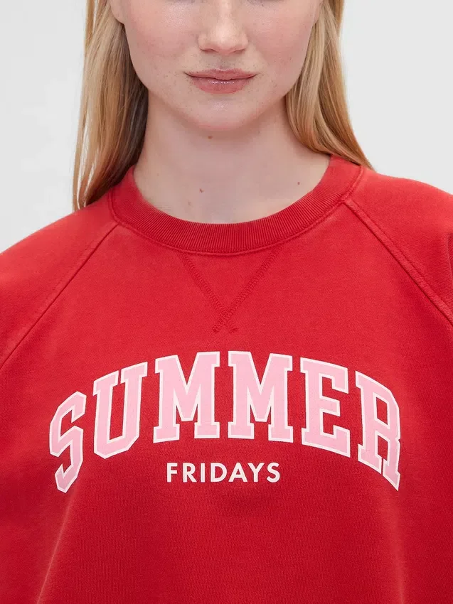 Sudadera oversize con logo Raglan de GAP × Summer Fridays
