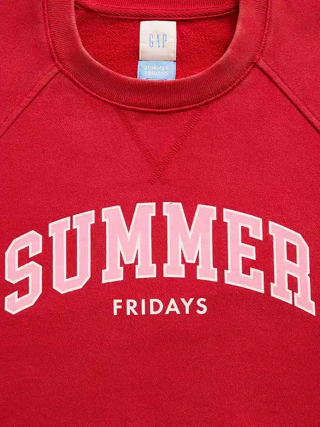 Sudadera oversize con logo Raglan de GAP × Summer Fridays