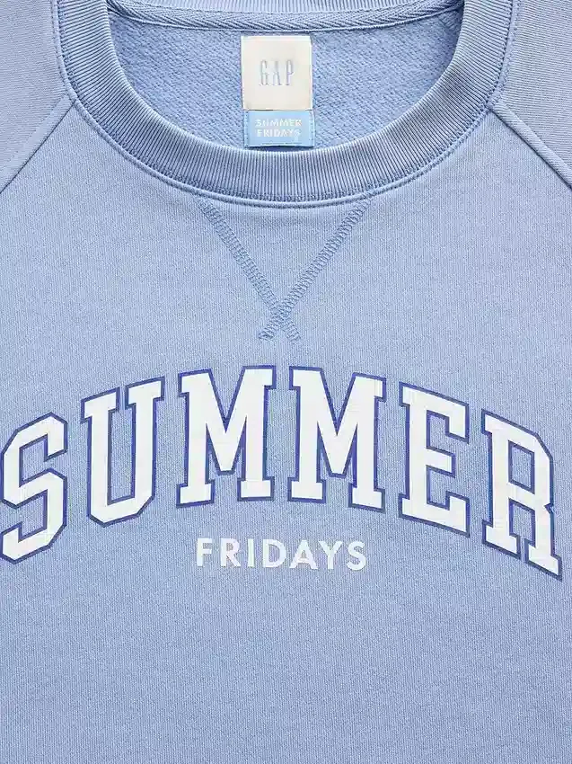 Sudadera oversize con logo Raglan de GAP × Summer Fridays