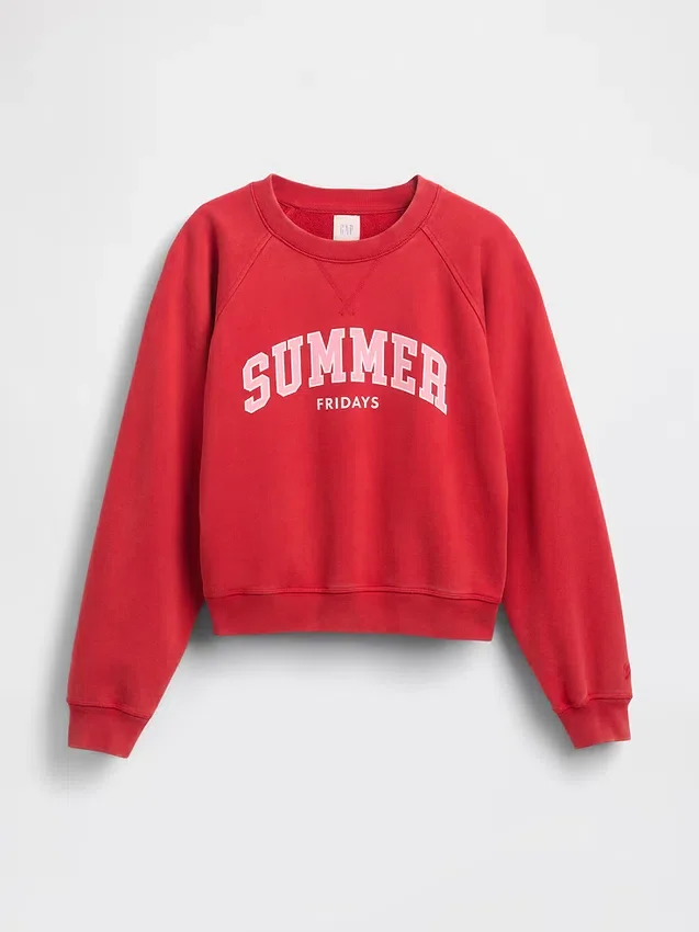 Sudadera oversize con logo Raglan de GAP × Summer Fridays