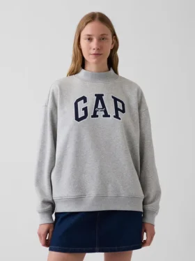 Sudadera oversize de cuello alto con logotipo Vintagesoft