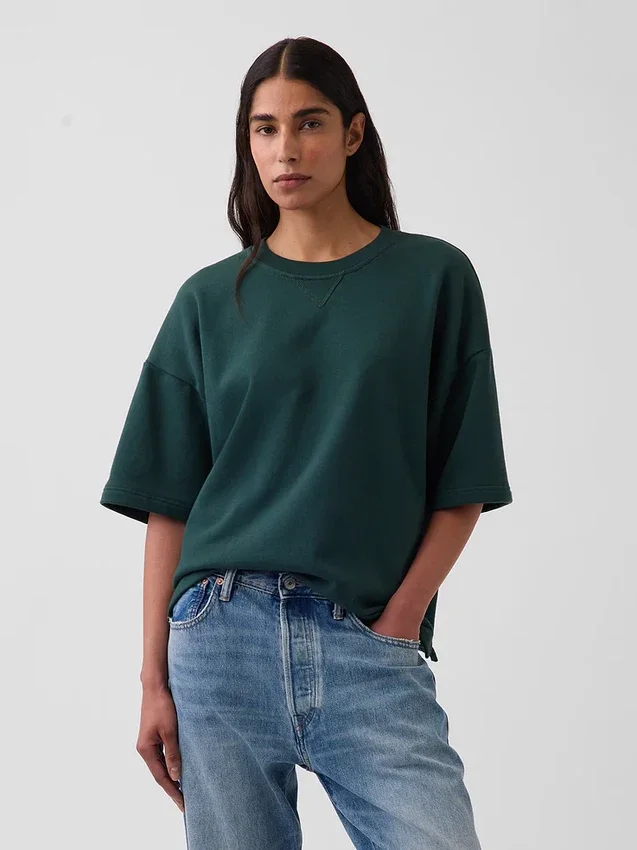 Sudadera oversize de felpa francesa de gran gramaje