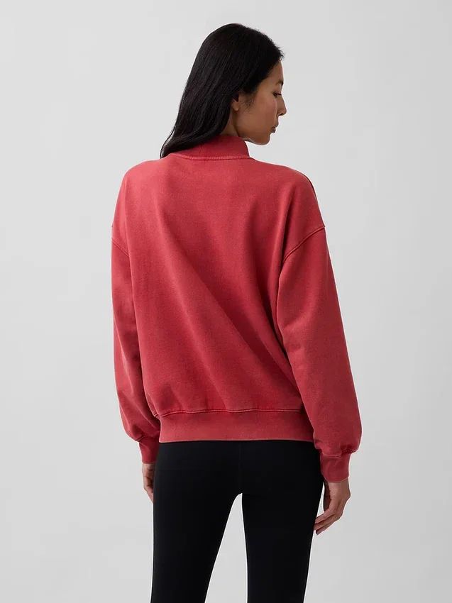 Sudadera oversize de felpa francesa gruesa con cuello alto