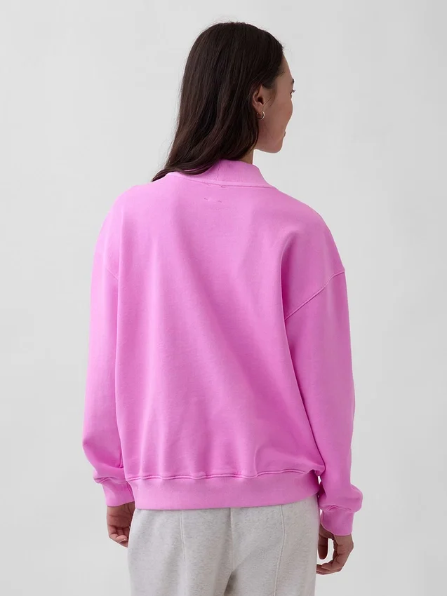Sudadera oversize de felpa francesa gruesa con cuello alto