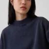 Sudadera oversize de felpa francesa gruesa con cuello alto