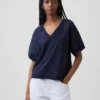 Sudadera oversize de felpa Vintagesoft con cuello en V