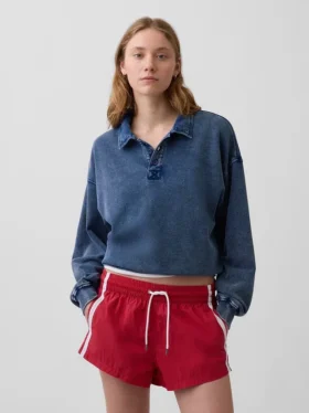 Sudadera polo oversize de felpa Vintagesoft