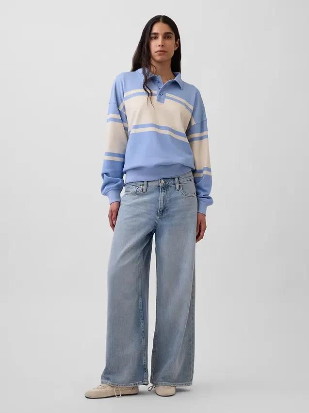 Sudadera polo oversize de felpa Vintagesoft