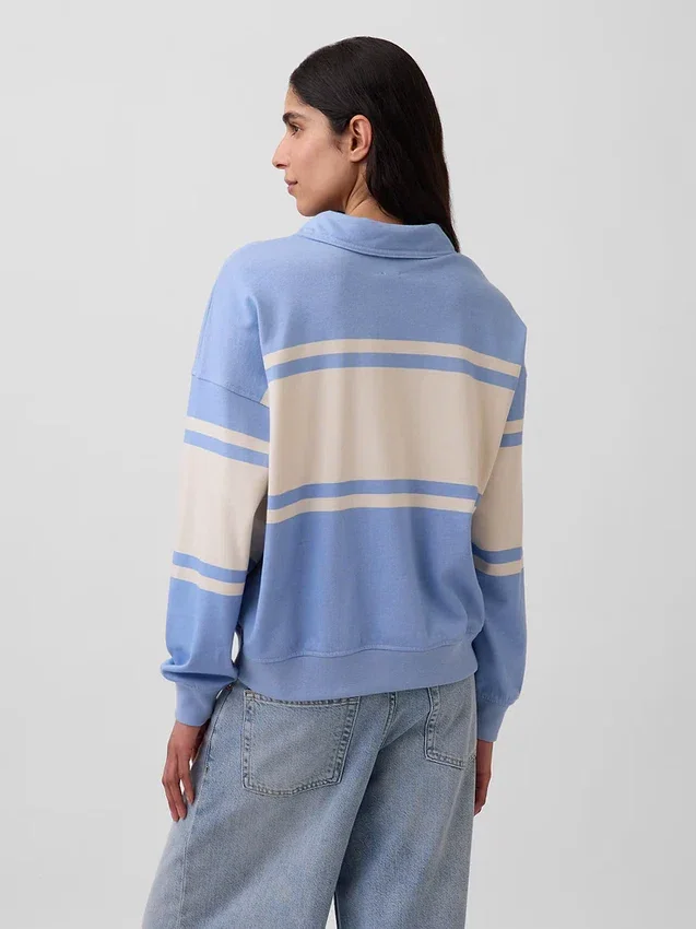 Sudadera polo oversize de felpa Vintagesoft