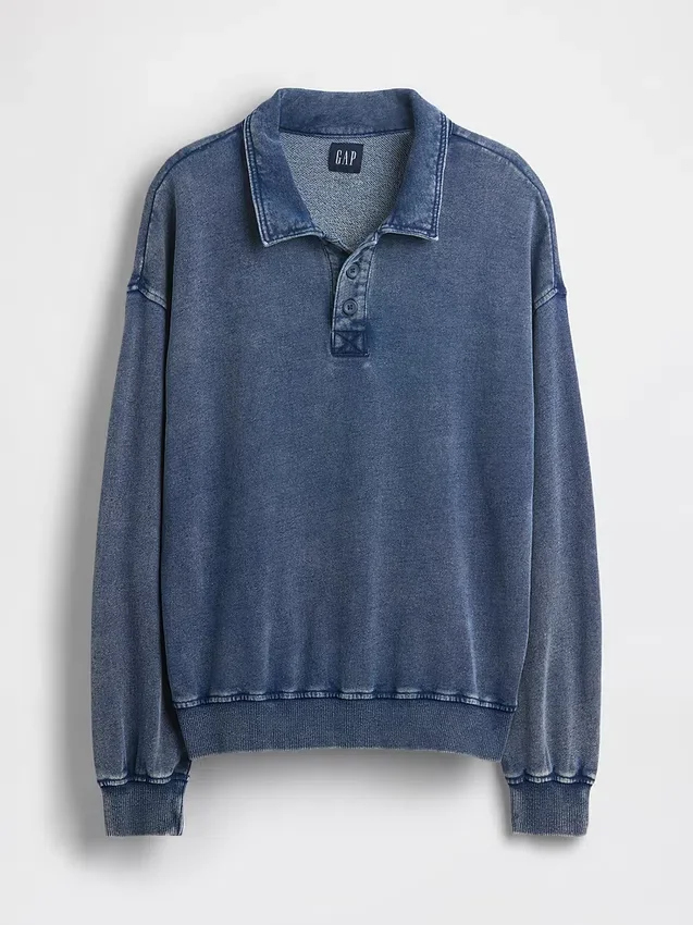 Sudadera polo oversize de felpa Vintagesoft