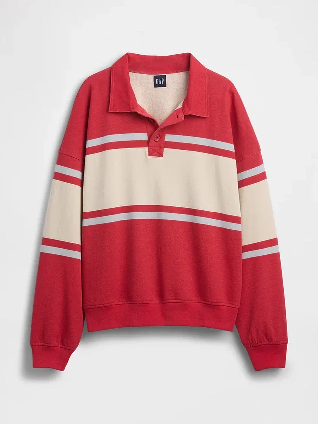 Sudadera polo oversize de felpa Vintagesoft