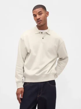 Sudadera polo oversize de peso grueso para adulto