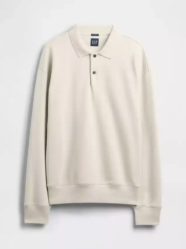 Sudadera polo oversize de peso grueso para adulto