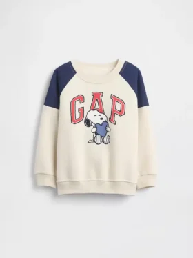 Sudadera raglán con el logotipo de Snoopy para bebés y niños