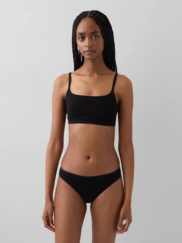 Sujetador tipo bralette de algodón orgánico elástico