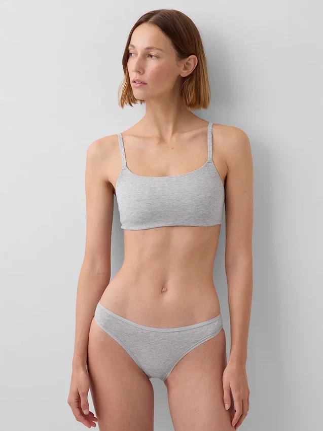 Sujetador tipo bralette de algodón orgánico elástico