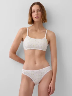 Sujetador tipo bralette de algodón orgánico elástico
