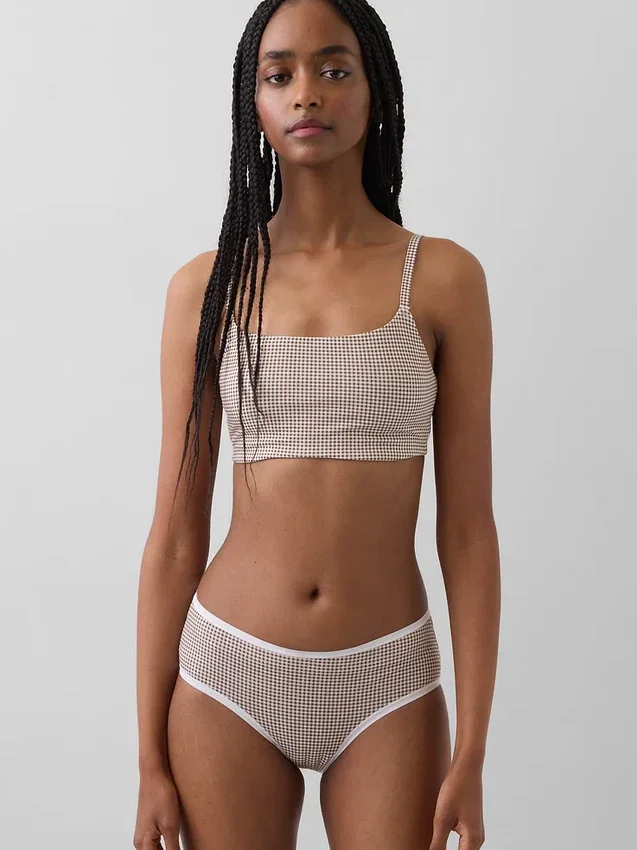 Sujetador tipo bralette de algodón orgánico elástico