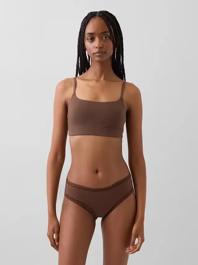 Sujetador tipo bralette de algodón orgánico elástico