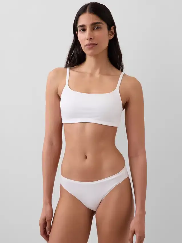 Sujetador tipo bralette de algodón orgánico elástico