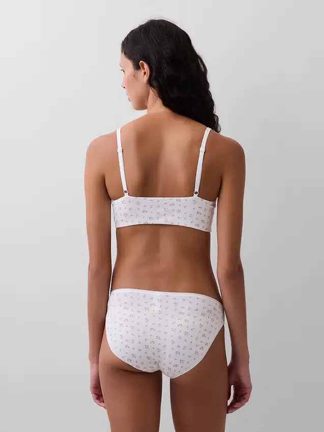 Sujetador tipo bralette de algodón orgánico elástico