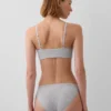 Sujetador tipo bralette de algodón orgánico elástico