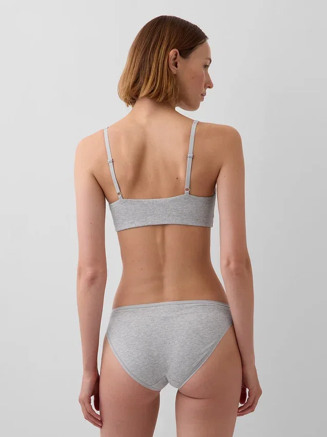 Sujetador tipo bralette de algodón orgánico elástico