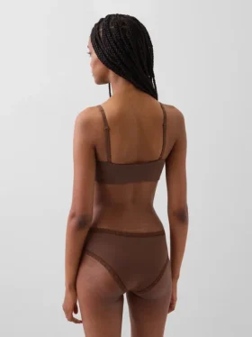 Sujetador tipo bralette de algodón orgánico elástico