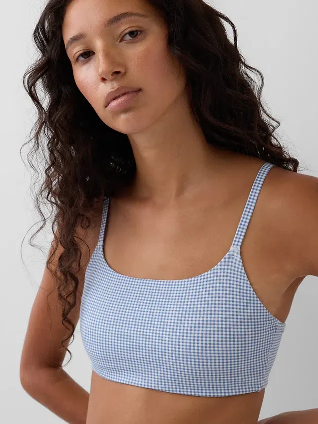 Sujetador tipo bralette de algodón orgánico elástico