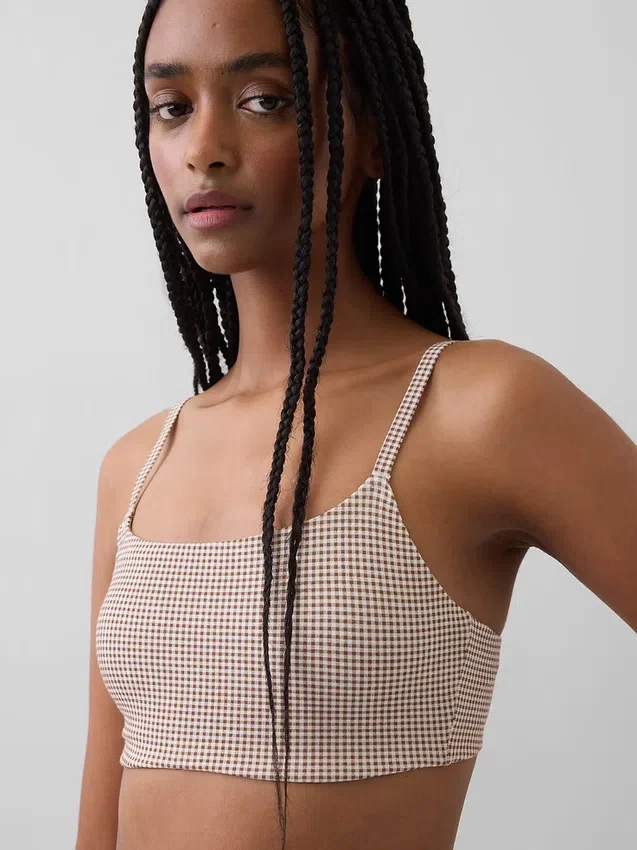Sujetador tipo bralette de algodón orgánico elástico