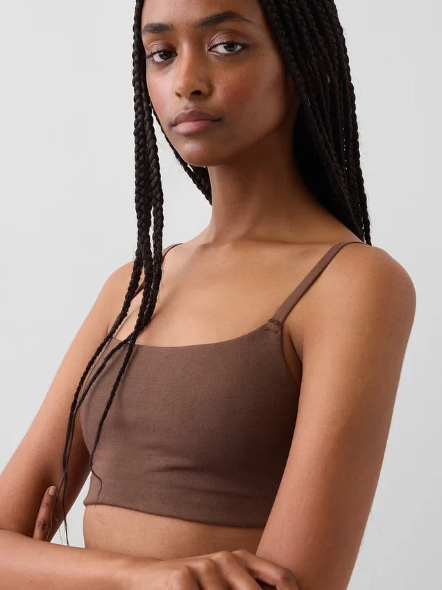 Sujetador tipo bralette de algodón orgánico elástico