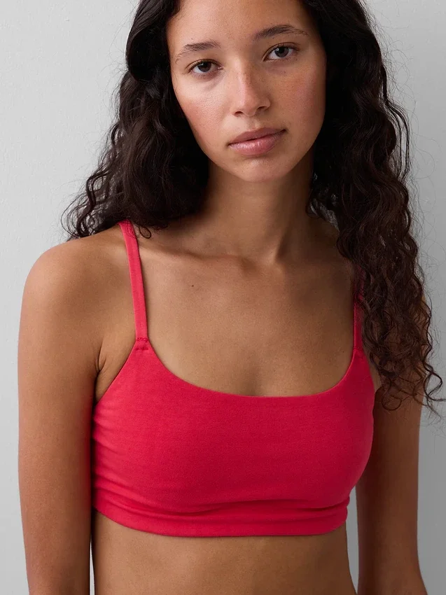 Sujetador tipo bralette de algodón orgánico elástico