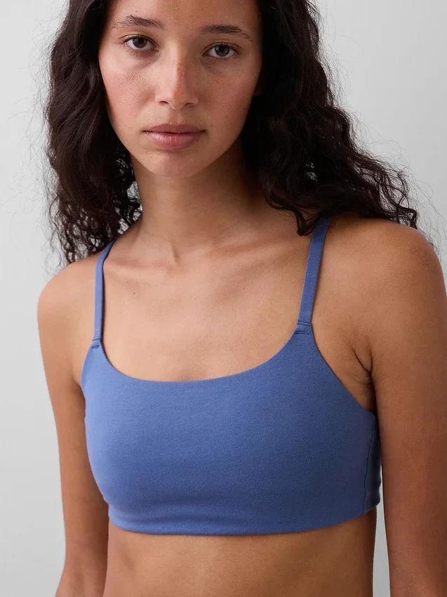 Sujetador tipo bralette de algodón orgánico elástico