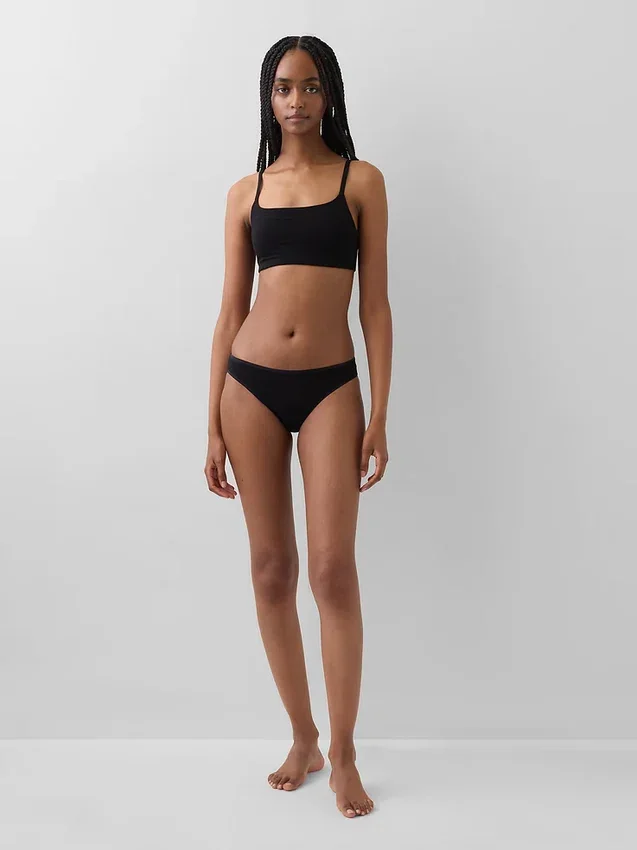Sujetador tipo bralette de algodón orgánico elástico