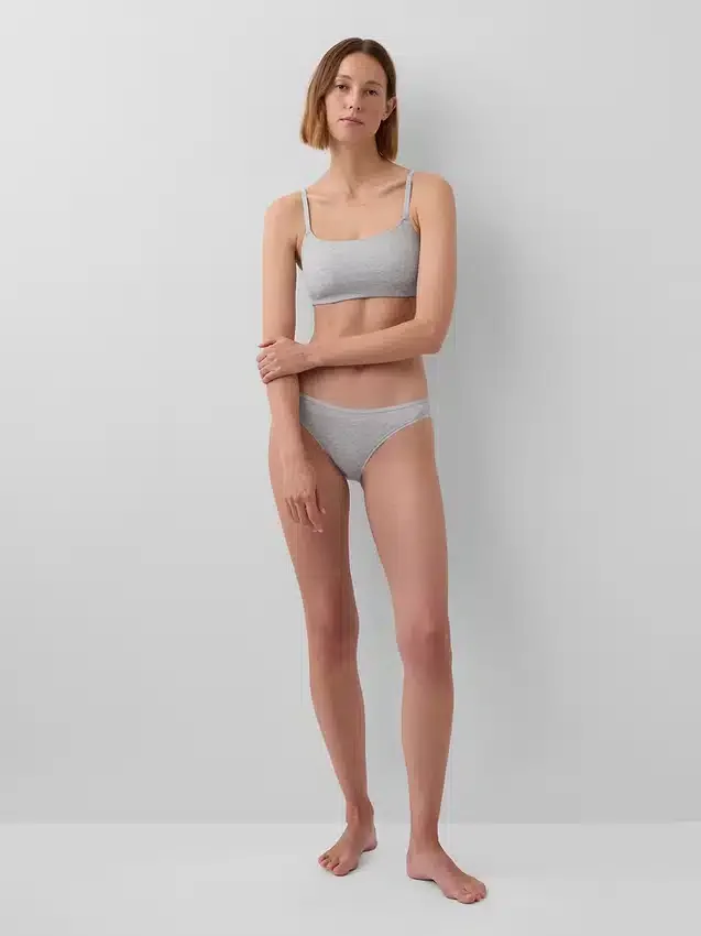 Sujetador tipo bralette de algodón orgánico elástico