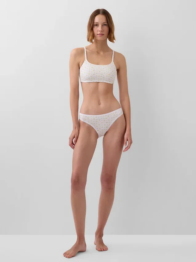 Sujetador tipo bralette de algodón orgánico elástico