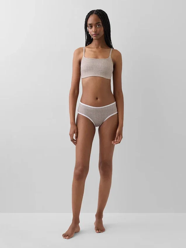 Sujetador tipo bralette de algodón orgánico elástico