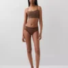 Sujetador tipo bralette de algodón orgánico elástico