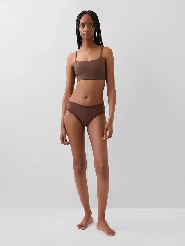 Sujetador tipo bralette de algodón orgánico elástico
