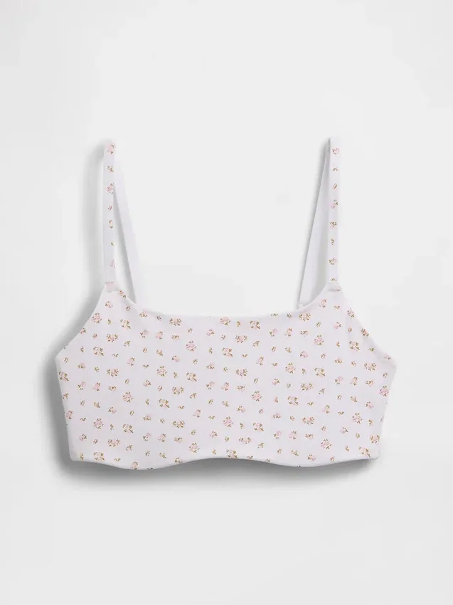 Sujetador tipo bralette de algodón orgánico elástico