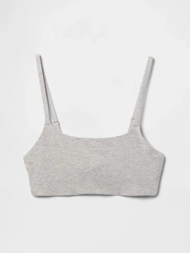 Sujetador tipo bralette de algodón orgánico elástico