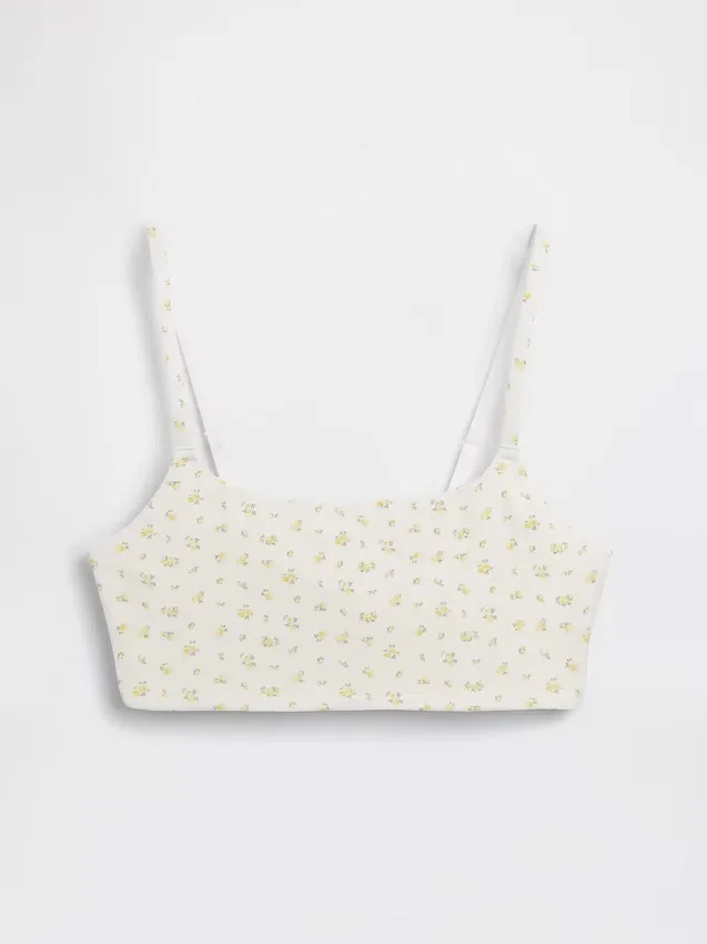 Sujetador tipo bralette de algodón orgánico elástico