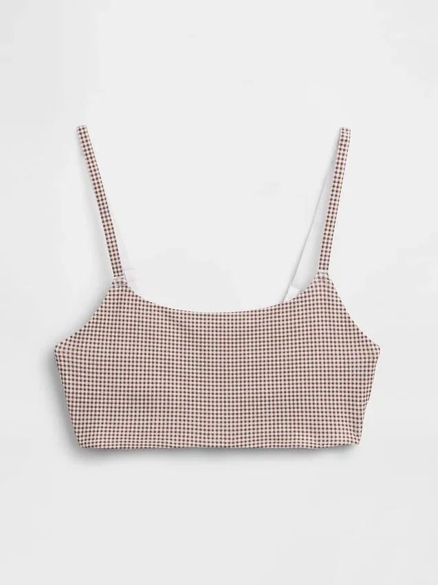 Sujetador tipo bralette de algodón orgánico elástico