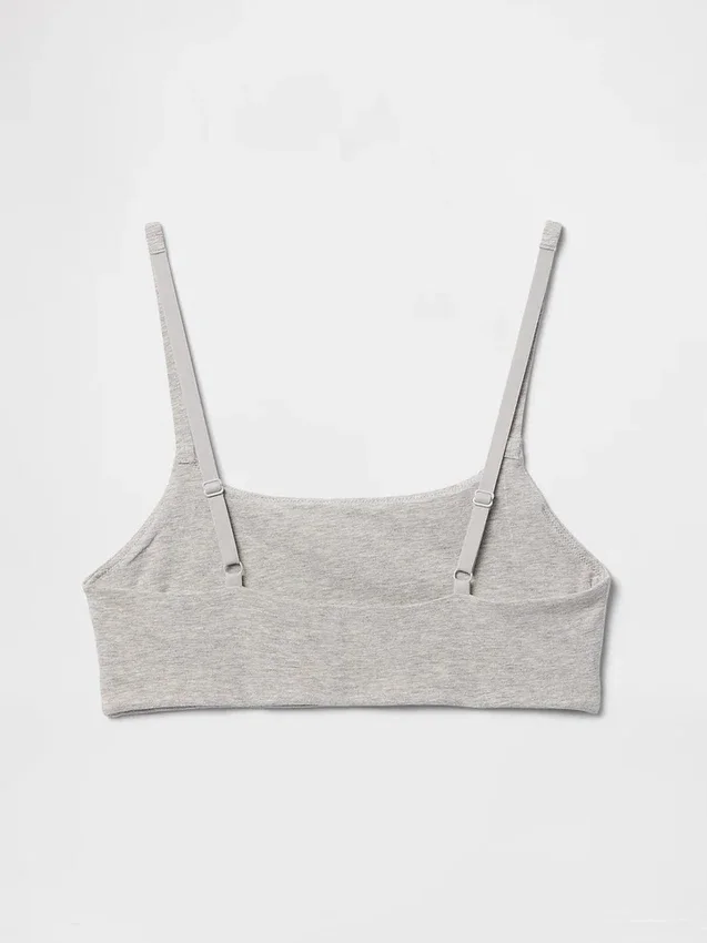 Sujetador tipo bralette de algodón orgánico elástico