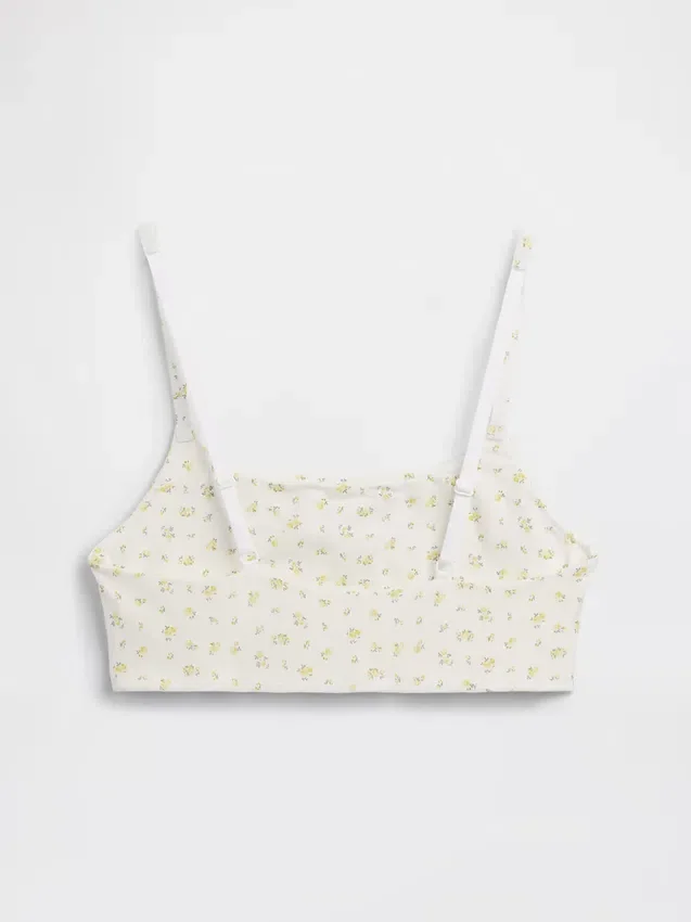 Sujetador tipo bralette de algodón orgánico elástico